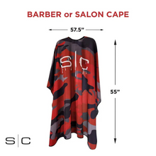 Load image into Gallery viewer, SC Stylecraft Waterproof Barber/Stylist Cape in Red Camo Design
