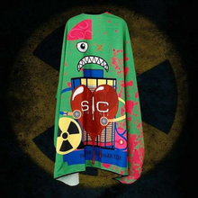 Load image into Gallery viewer, SC Stylecraft Waterproof Barber/Stylist Cape in Radioactive Green Design
