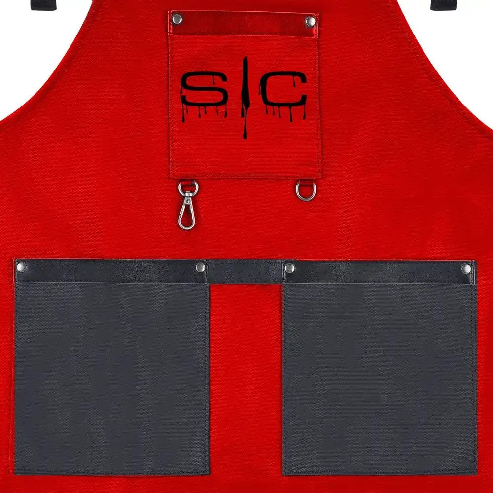 Gamma+ x StyleCraft Heavy Duty Barber Apron - Red
