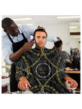 Load image into Gallery viewer, SC Stylecraft Waterproof Barber/Stylist Cape in Black Chain Design
