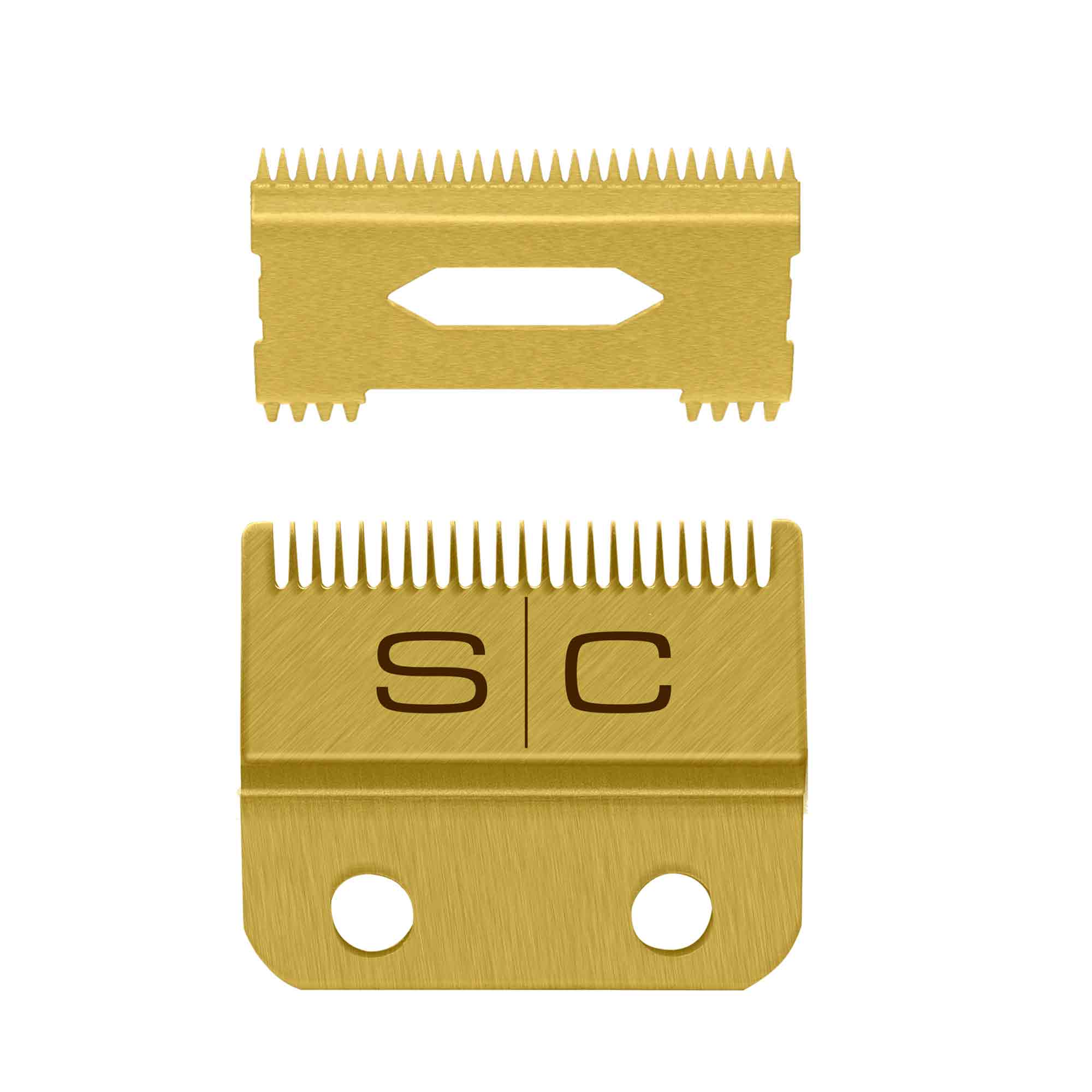 StyleCraft Clipper Blade Set - Gold Fixed Fade Blade with Slim Deep Tooth Cutter