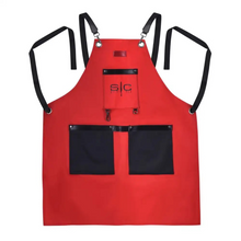 Load image into Gallery viewer, Gamma+ Stylecraft Heavy Weight Waterproof Barber/Salon Apron Red
