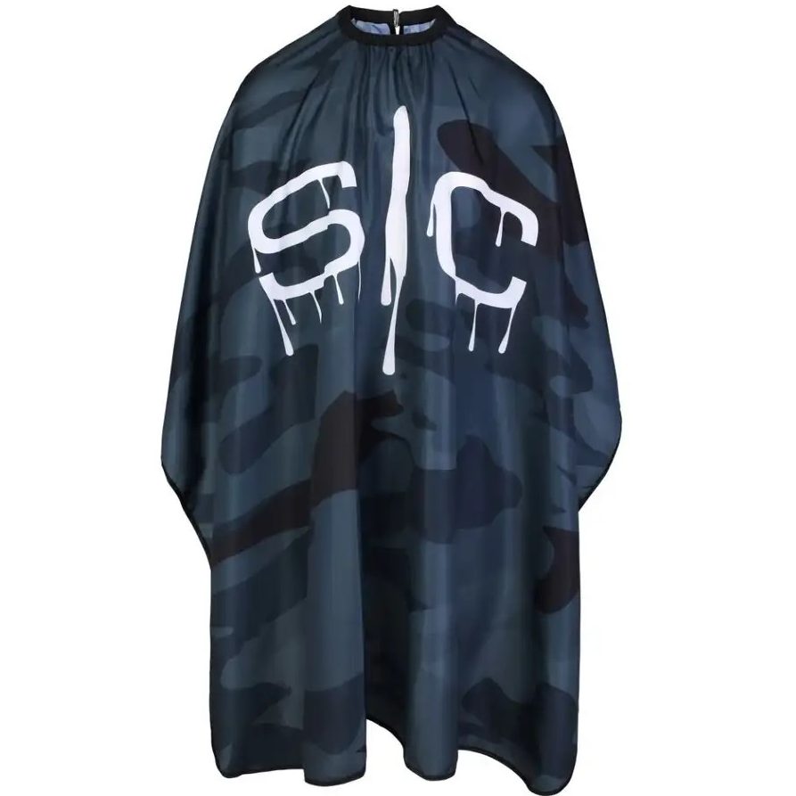 StyleCraft Waterproof Barber/Stylist Cape - Black Camo