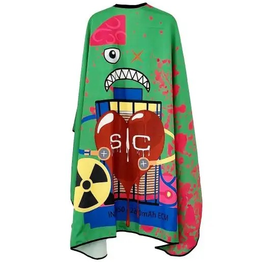 StyleCraft Waterproof Barber/Stylist Cape - Radioactive Green