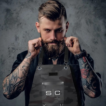 Load image into Gallery viewer, Gamma+ Stylecraft Heavy Weight Waterproof Barber/Salon Apron Camo
