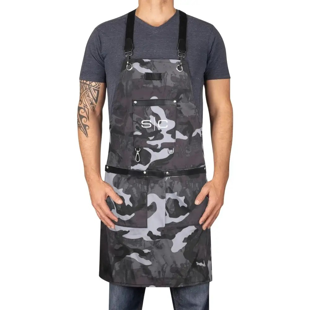 Gamma+ Stylecraft Heavy Weight Waterproof Barber/Salon Apron Camo