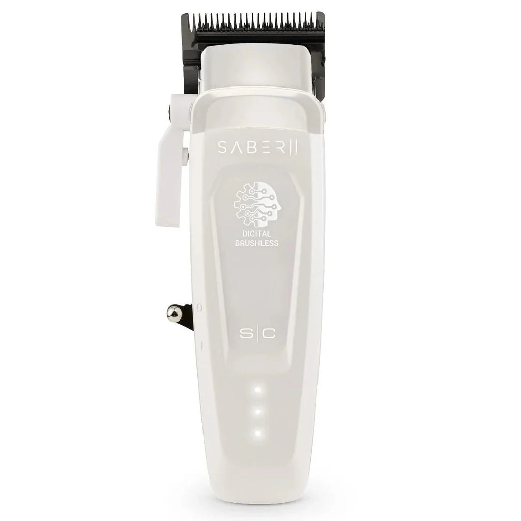 NEW StyleCraft Saber 2.0 Digital Brushless Motor Clipper - White