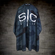 Load image into Gallery viewer, SC Stylecraft Waterproof Barber/Stylist Cape in Black Camo Design
