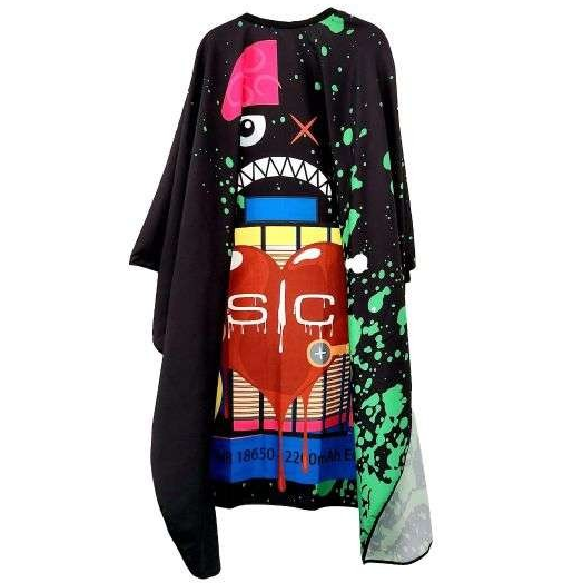 StyleCraft Waterproof Barber/Stylist Cape - Radioactive Black