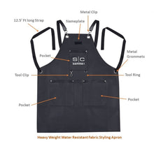 Load image into Gallery viewer, Heavy Weight Waterproof Professional Barber/Salon Apron Cross-Back Strap
