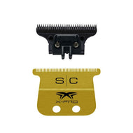 Stylecraft SC Wide Gold X-Pro Fixed Trimmer Blade with THE ONE Moving DLC Deep Tooth Cutter